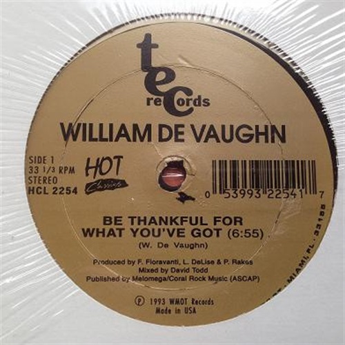 BE THANKFUL FOR WHAT YOU'VE GOT (USED)