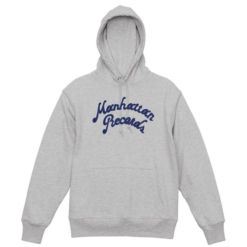 M SCRIPT CHAIN STITCH HOODIE ASH (L)
