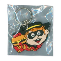 RUBBER KEYCHAIN (MCDONALD'S HAMBURGLAR)