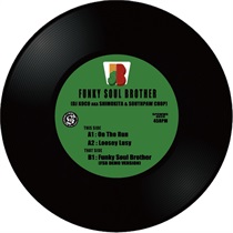 ON THE RUN. /LOOSEY LUSY./FUNKY SOUL BROTHER (FSB DEMO VERSION)(7INCH)