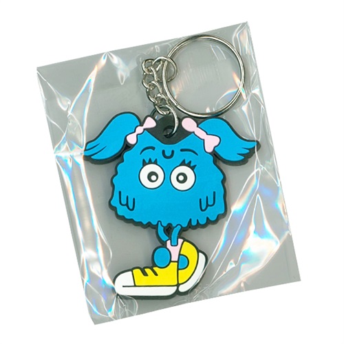 RUBBER KEYCHAIN (MCDONALD'S FRY GIRL BLUE)