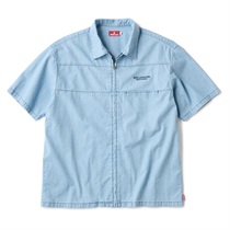 DENIM ZIP SHIRT - INDIGO(M)
