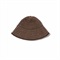 COTTON CROCHE KNIT HAT (BROWN)